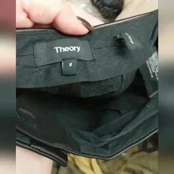 Theory Black casual Ankle Cut faux leather Size 8 - Picture 3 of 16